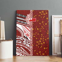 Tonga Language Week Canvas Wall Art Ngatu Pattern and Tongan Alphabet LT03 - Polynesian Pride
