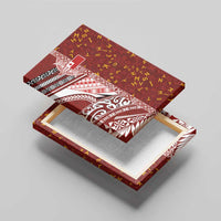 Tonga Language Week Canvas Wall Art Ngatu Pattern and Tongan Alphabet LT03 - Polynesian Pride