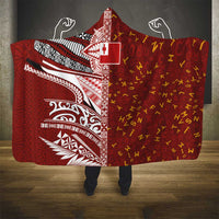 Tonga Language Week Hooded Blanket Ngatu Pattern and Tongan Alphabet LT03 - Polynesian Pride