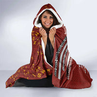 Tonga Language Week Hooded Blanket Ngatu Pattern and Tongan Alphabet LT03 - Polynesian Pride