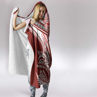 Tonga Language Week Hooded Blanket Ngatu Pattern and Tongan Alphabet LT03 - Polynesian Pride