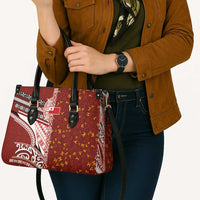 Tonga Language Week Leather Bag Ngatu Pattern and Tongan Alphabet LT03 - Polynesian Pride