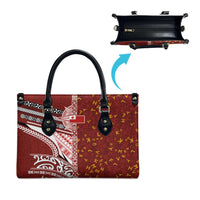 Tonga Language Week Leather Bag Ngatu Pattern and Tongan Alphabet LT03 - Polynesian Pride