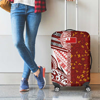 Tonga Language Week Luggage Cover Ngatu Pattern and Tongan Alphabet LT03 - Polynesian Pride