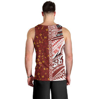 Tonga Language Week Men Tank Top Ngatu Pattern and Tongan Alphabet LT03 - Polynesian Pride