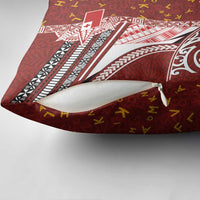 Tonga Language Week Pillow Cover Ngatu Pattern and Tongan Alphabet LT03 - Polynesian Pride