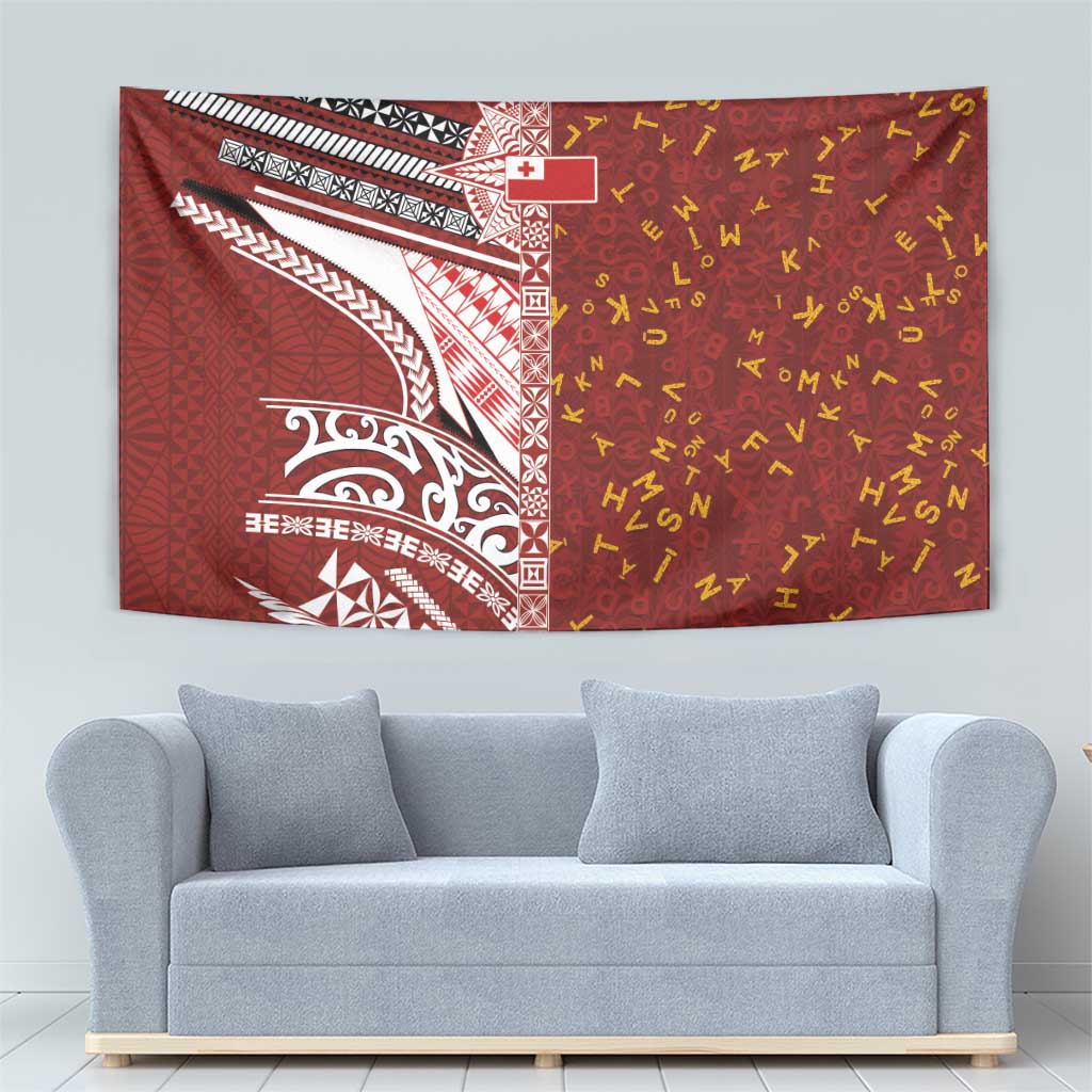 Tonga Language Week Tapestry Ngatu Pattern and Tongan Alphabet LT03 - Polynesian Pride