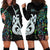 New Zealand Hoodie Dress Silver Fern and Manaia with Papua Shell Maori Tribal LT03 - Polynesian Pride