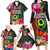 Penama Day Family Matching Long Sleeve Bodycon Dress and Hawaiian Shirt Proud To Be A Ni-Van Beauty Pacific Flower LT03 Black - Polynesian Pride