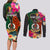 Personalised Penama Day Couples Matching Long Sleeve Bodycon Dress and Long Sleeve Button Shirts Proud To Be A Ni-Van Beauty Pacific Flower LT03 - Polynesian Pride