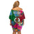 Sanma Day Family Matching Off Shoulder Short Dress and Hawaiian Shirt Proud To Be A Ni-Van Beauty Pacific Flower LT03 - Polynesian Pride