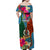 Personalised Sanma Day Family Matching Off Shoulder Maxi Dress and Hawaiian Shirt Proud To Be A Ni-Van Beauty Pacific Flower LT03 - Polynesian Pride