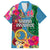 Personalised Sanma Day Family Matching Off Shoulder Short Dress and Hawaiian Shirt Proud To Be A Ni-Van Beauty Pacific Flower LT03 - Polynesian Pride