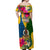 Malampa Day Off Shoulder Maxi Dress Proud To Be A Ni-Van Beauty Pacific Flower LT03 - Polynesian Pride