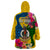 Malampa Day Wearable Blanket Hoodie Proud To Be A Ni-Van Beauty Pacific Flower LT03 - Polynesian Pride