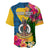 Personalised Malampa Day Baseball Jersey Proud To Be A Ni-Van Beauty Pacific Flower LT03 - Polynesian Pride