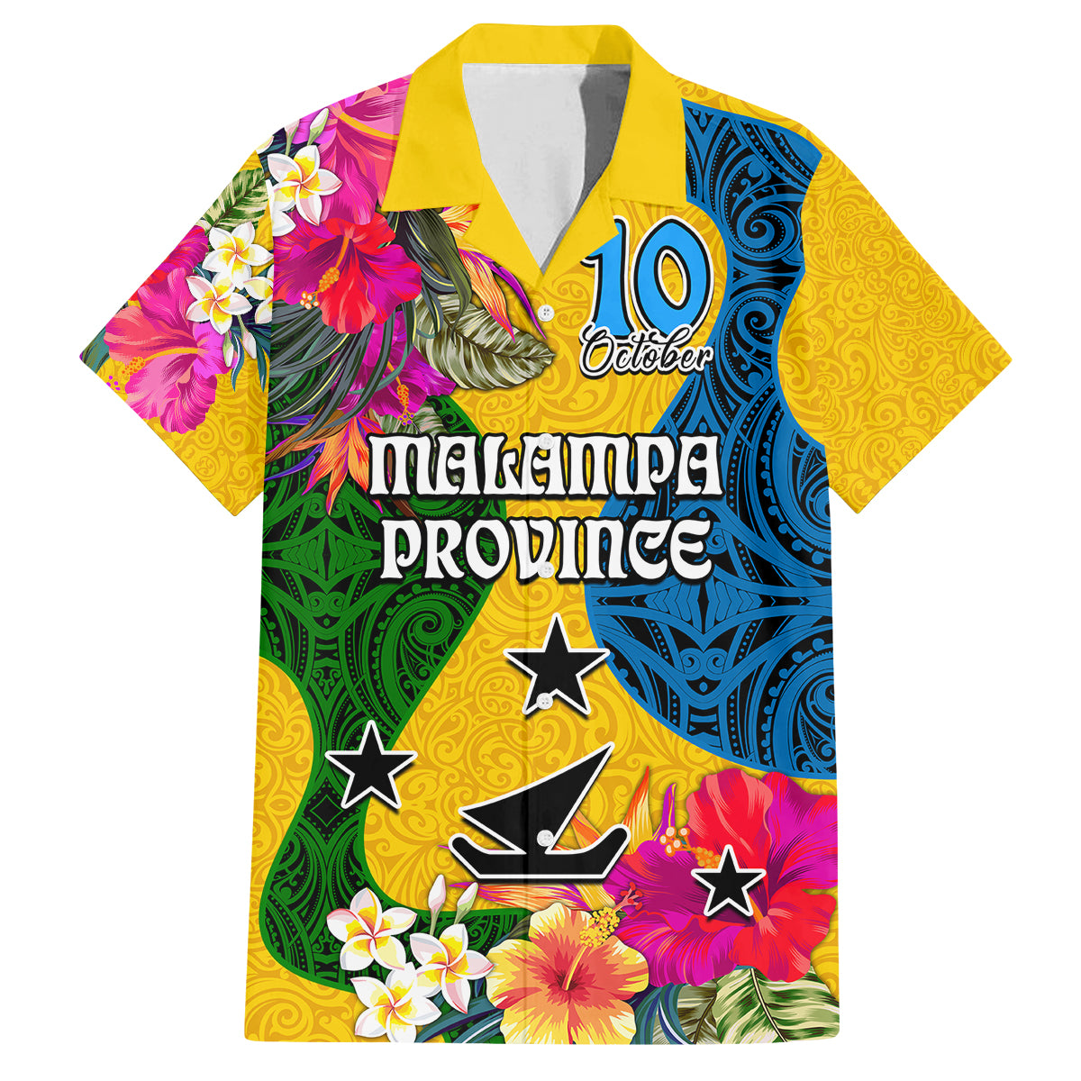 Personalised Malampa Day Kid Hawaiian Shirt Proud To Be A Ni-Van Beauty Pacific Flower LT03 Kid Yellow - Polynesian Pride
