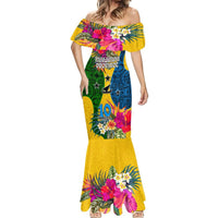 Personalised Malampa Day Mermaid Dress Proud To Be A Ni-Van Beauty Pacific Flower LT03 - Polynesian Pride