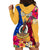 Torba Day Hoodie Dress Proud To Be A Ni-Van Beauty Pacific Flower LT03 - Polynesian Pride