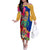 Torba Day Off The Shoulder Long Sleeve Dress Proud To Be A Ni-Van Beauty Pacific Flower LT03 Women Yellow - Polynesian Pride