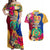 Personalised Torba Day Couples Matching Off Shoulder Maxi Dress and Hawaiian Shirt Proud To Be A Ni-Van Beauty Pacific Flower LT03 Yellow - Polynesian Pride