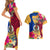 Personalised Torba Day Couples Matching Short Sleeve Bodycon Dress and Hawaiian Shirt Proud To Be A Ni-Van Beauty Pacific Flower LT03 - Polynesian Pride