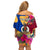 Personalised Torba Day Family Matching Off Shoulder Short Dress and Hawaiian Shirt Proud To Be A Ni-Van Beauty Pacific Flower LT03 - Polynesian Pride