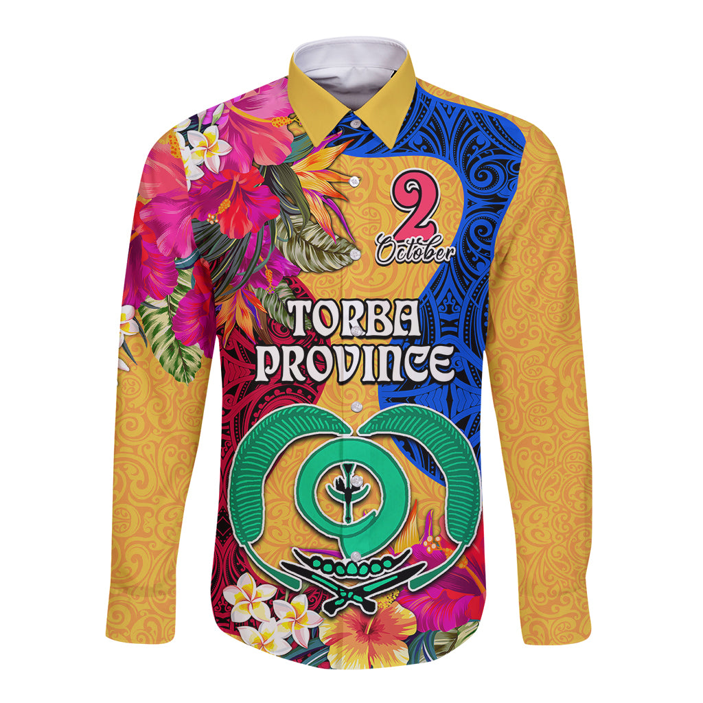 Personalised Torba Day Long Sleeve Button Shirt Proud To Be A Ni-Van Beauty Pacific Flower LT03 Unisex Yellow - Polynesian Pride