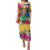 Personalised Torba Day Puletasi Proud To Be A Ni-Van Beauty Pacific Flower LT03 Long Dress Yellow - Polynesian Pride