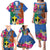 Tafea Day Family Matching Puletasi Dress and Hawaiian Shirt Proud To Be A Ni-Van Beauty Pacific Flower LT03 Blue - Polynesian Pride