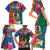 Tafea Day Family Matching Short Sleeve Bodycon Dress and Hawaiian Shirt Proud To Be A Ni-Van Beauty Pacific Flower LT03 - Polynesian Pride