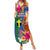 Personalised Tafea Day Summer Maxi Dress Proud To Be A Ni-Van Beauty Pacific Flower LT03 Women Blue - Polynesian Pride