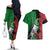 New Zealand Kereru And Pohutukawa Couples Matching Off The Shoulder Long Sleeve Dress and Hawaiian Shirt Maori Tribal Tattoo