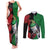 New Zealand Kereru And Pohutukawa Couples Matching Tank Maxi Dress and Long Sleeve Button Shirt Maori Tribal Tattoo