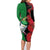 New Zealand Kereru And Pohutukawa Family Matching Long Sleeve Bodycon Dress and Hawaiian Shirt Maori Tribal Tattoo