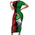 New Zealand Kereru And Pohutukawa Family Matching Short Sleeve Bodycon Dress and Hawaiian Shirt Maori Tribal Tattoo