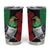 New Zealand Kereru And Pohutukawa Tumbler Cup Maori Tribal Tattoo