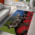 New Zealand Kea And Pohutukawa Area Rug With The Mountain Landscape