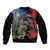 New Zealand Kea And Pohutukawa Bomber Jacket With The Mountain Landscape