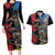 New Zealand Kea And Pohutukawa Couples Matching Long Sleeve Bodycon Dress and Hawaiian Shirt With The Mountain Landscape