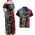 New Zealand Kea And Pohutukawa Couples Matching Off Shoulder Maxi Dress and Hawaiian Shirt With The Mountain Landscape