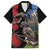 New Zealand Kea And Pohutukawa Family Matching Off The Shoulder Long Sleeve Dress and Hawaiian Shirt With The Mountain Landscape