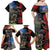 New Zealand Kea And Pohutukawa Family Matching Off Shoulder Maxi Dress and Hawaiian Shirt With The Mountain Landscape