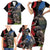 New Zealand Kea And Pohutukawa Family Matching Short Sleeve Bodycon Dress and Hawaiian Shirt With The Mountain Landscape