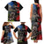 New Zealand Kea And Pohutukawa Family Matching Tank Maxi Dress and Hawaiian Shirt With The Mountain Landscape