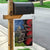 New Zealand Kea And Pohutukawa Garden Flag With The Mountain Landscape