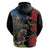 New Zealand Kea And Pohutukawa Hoodie With The Mountain Landscape