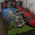 New Zealand Kea And Pohutukawa Quilt Bed Set With The Mountain Landscape