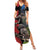 New Zealand Kea And Pohutukawa Summer Maxi Dress With The Mountain Landscape