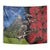 New Zealand Kea And Pohutukawa Tapestry With The Mountain Landscape